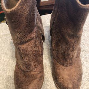 Not Rated Brown Ankle Boots; size 6.5